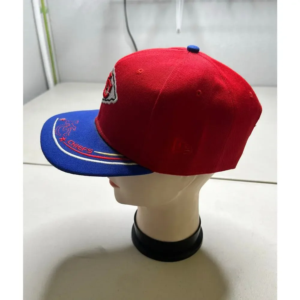 NFL Vintage Kansas City Chiefs Hat Canvas Stitched “KC” Emblem Stitched SnapBack - Picture 3 of 8